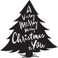 Christmas Tree Steel Wall Art in Black Christmas Tree Steel Wall Art in Black