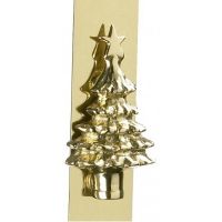 Polished Brass Christmas Tree On The Wreath Holder