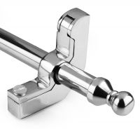 Stair Rods with Ball Finials in Bright Chrome