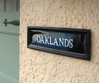 Black Rectangular House Name Signs Black Rectangular House Name Signs