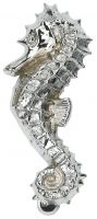 Bright Chrome Sea Horse Door Knocker