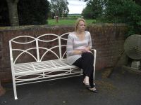 "The Dudley" Wrought Iron Garden Bench "The Dudley" Wrought Iron Garden Bench