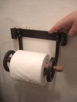 Wrought Iron Toilet Roll Holder (Monkey Tail Design) Wrought Iron Toilet Roll Holder (Monkey Tail Design)