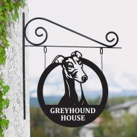 Circular Steel Greyhound Hanging House Name Sign