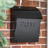 "Cityscape" Black Contemporary Post Box With Lock