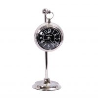 Bright Chrome Clock on finish Telescopic stand Bright Chrome Clock on finish Telescopic stand