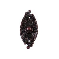 Clarice Oval Burnished Copper Ornate Bell Push Clarice Oval Burnished Copper Ornate Bell Push