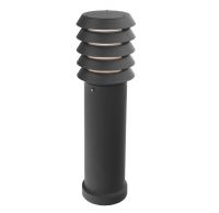 Classic Black Powder Coated Bollard Light 49cm