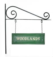 Classic Green Rectangular Double Sided House Name Sign Classic Green Rectangular Double Sided House Name Sign