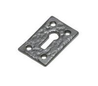 Classic Rectangular Black Iron Escutcheon Keyhole Cover