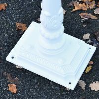 Classic White Freestanding Huntingdon Post Box close up of base Classic White Freestanding Huntingdon Post Box close up of base