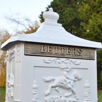 Classic White Freestanding Huntingdon Post Box letter box Classic White Freestanding Huntingdon Post Box letter box