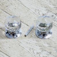 Clear Cut Glass Rim Knobs Clear Cut Glass Rim Knobs