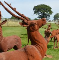 "Multree Park" Buck Sculpture in Cast Iron