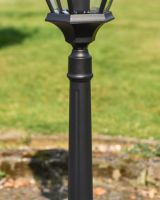 Close-up of "Saltburn" Traditional Hexagonal Garden Pillar Light Close-up of "Saltburn" Traditional Hexagonal Garden Pillar Light