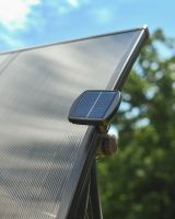 Close up of solar panel detail on "Thornbury" Reclining Swing Seat with Built-in Solar Lights