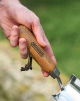 Close up Of Ash Wood Handle Trowel Ergonomic Handle 