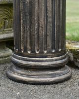 Close up of ornate base detail on Brushed Gold Fluted Column