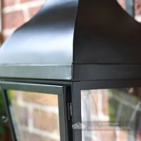 Close Up Of Black Wall Lantern