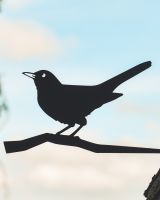 Close up of intricate cut out detail on Blackbird Iron Tree Spike - Black