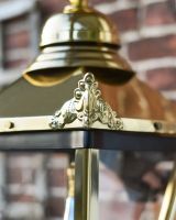 Close up of brass Finials