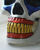 Close up of skull ornament