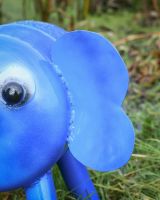 Close up of ears on "Sadie" the Elephant Garden Sculpture