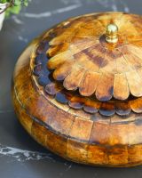 Top view of tortoiseshell trinket bowl