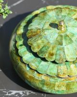 Close up of jade trinket bowl