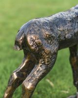 close up of "Hazel" Fawn On Base Garden Sculpture close up of "Hazel" Fawn On Base Garden Sculpture