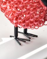 Close up of feet detail on recycled cockerel sculpture