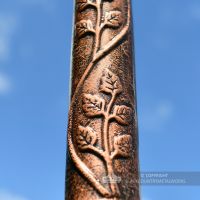 Close Up of Floral Detail On Victorian Lighting Column