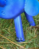 Close up of leg detail on recycled metal elephant garden sculpture
