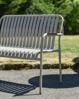 Close up of leg detail on garden bench