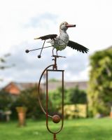 Close Up of Metal Rustic Rocking Duck 