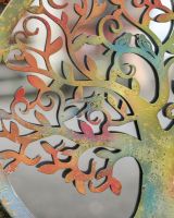 Close up of birds and mirror