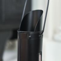 Close up of top on fireside log holder