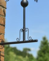 Close up of ornate detail on "A Hen and Her Chicks" Weathervane