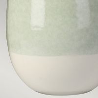 Close Up of Reactive Glaze on Lamp 