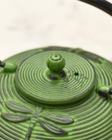 Cast Iron Green Lid With Circular Embossed Detail 