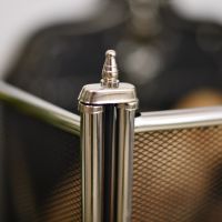 Close Up of Steel and Iron Square Fire Guard Close Up of Steel and Iron Square Fire Guard