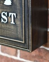 Antique Bronze Scottish Terrier Wall Mounted Post Box Antique Bronze Scottish Terrier Wall Mounted Post Box