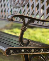 Close Up Details On The Arm Of The Snowshill Bench