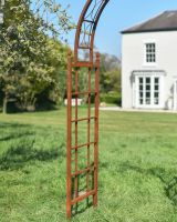 Close-up of the Rustic Steel Sides with Acorn Design Finials