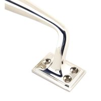 Close up of the Handle for The 230mm Swelled Grip Pull Handle with Roses in Polished Nickel Close up of the Handle for The 230mm Swelled Grip Pull Handle with Roses in Polished Nickel