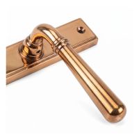 Close up of the Handle for The Slimline Smooth Lever Espagnolette Door Latch in Polished Bronze Close up of the Handle for The Slimline Smooth Lever Espagnolette Door Latch in Polished Bronze