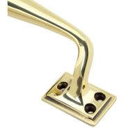 Close up of the Handle The 230mm Swelled Grip Pull Handle with Roses in Aged Brass Close up of the Handle The 230mm Swelled Grip Pull Handle with Roses in Aged Brass