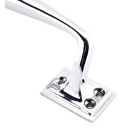 Close up of the Handle for The 230mm Swelled Grip Pull Handle with Roses in Polished Chrome Close up of the Handle for The 230mm Swelled Grip Pull Handle with Roses in Polished Chrome