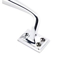 Close up of the Handle The 300mm Swelled Grip Pull Handle with Roses in Polished Chrome Close up of the Handle The 300mm Swelled Grip Pull Handle with Roses in Polished Chrome