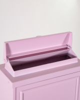 Close up of the Letter opening Plate of the Pink "Oxford" Wall Mounted Post Box with Silver Detail Close up of the Letter opening Plate of the Pink "Oxford" Wall Mounted Post Box with Silver Detail
